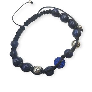Lapis Lazuli and Crystal Bracelet